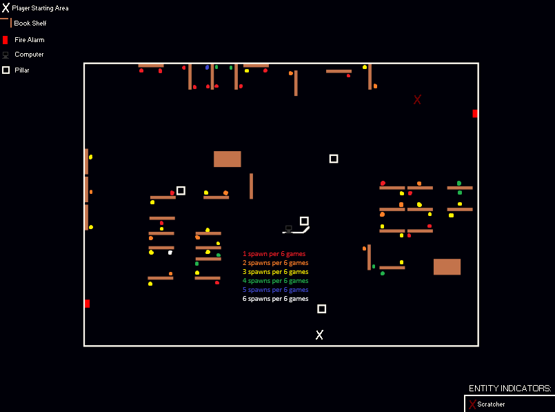 Average tape-spawn reference map with four numbered guide points.